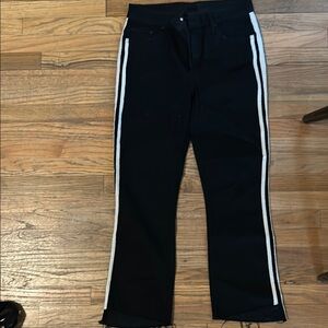 Black Jeans with White Stripes MOTHER 28 NWOT